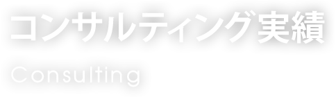 コンサルティング実績